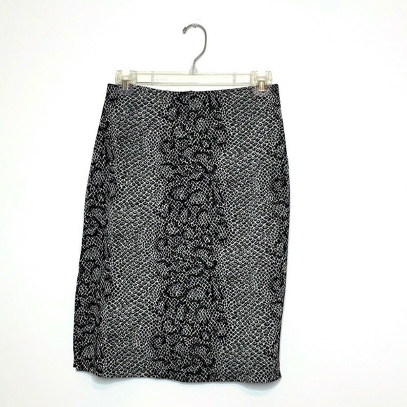 Vintage Snakeskin Stretch Skirt USA Medium Elastic Waist - Picture 1 of 4
